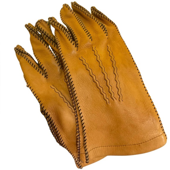 Gates  Real Deerskin Soft Leather Gloves Finger stitched Sz8. - Picture 1 of 6